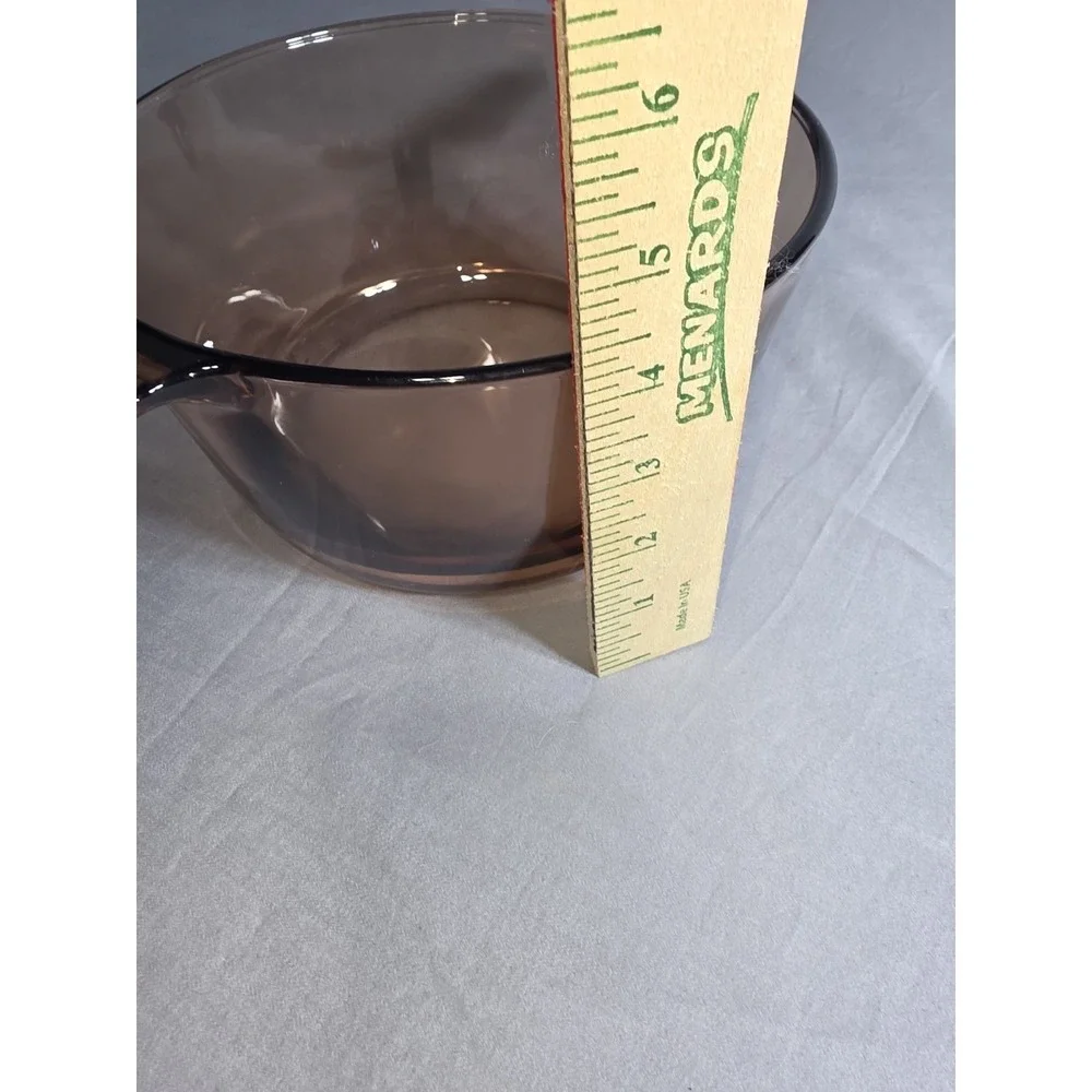 Vision Corning Ware FRANCE 2.5 L Amber Glass Pot Saucepan Vtg Z